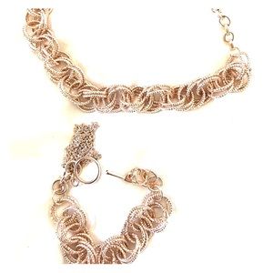 Matching necklace and bracelet